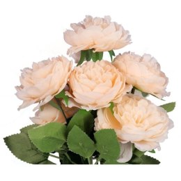 Piwonie sztuczne w kolorze kremowym, 7 sztuk, wysokość 36 cm