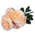 Piwonie sztuczne w kolorze kremowym, 7 sztuk, wysokość 36 cm