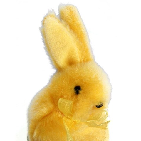 Pluszowy Zajączek Wielkanocny, Dekoracja Świąteczna, 10cm, Kolor Żółty Pluszowy Zajączek Wielkanocny, Dekoracja Świąteczna, 10cm, Kolor Żółty