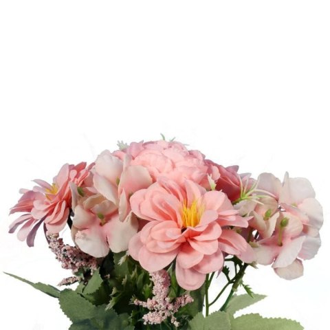 Różowy bukiet 7 sztucznych kwiatów typu Hortensja, 32 cm