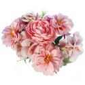 Różowy bukiet 7 sztucznych kwiatów typu Hortensja, 32 cm