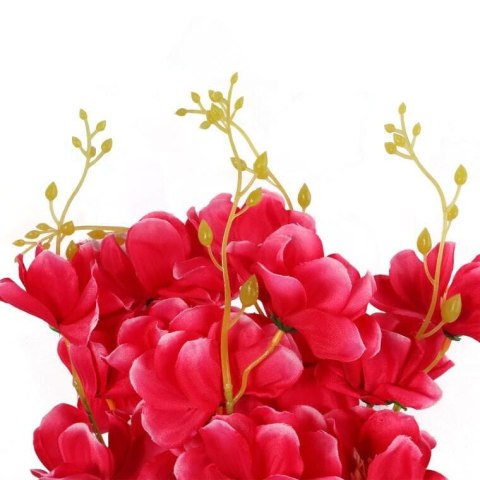 Storczyki Sztuczne w Bukiecie 5 Sztuk, 58cm, Kolor Ciemno Różowy - Wysokiej Jakości Dekoracja