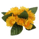 Stroik na Świeczkę z Żółtymi Słonecznikami 10cm