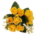 Stroik na świece z żółtymi różami 10 cm
