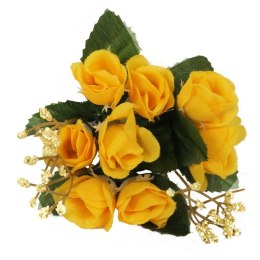 Stroik na świece z żółtymi różami 10 cm