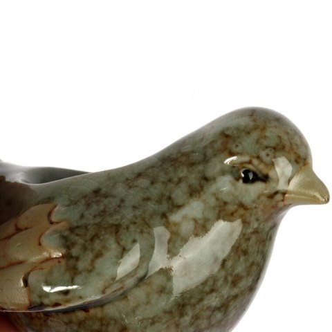 Świecznik Ceramiczny w Kształcie Ptaka, Zielony, 14 cm
