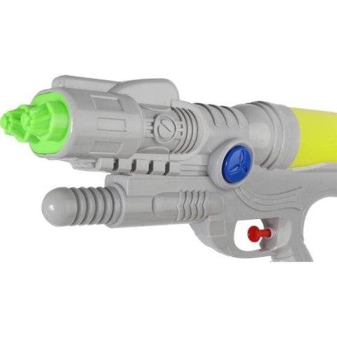 Szary Pistolet na Wodę 33cm z Odwróconym Pojemnikiem i Systemem Ciśnieniowym