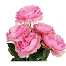 Sztuczne Piwonie w Bukiecie - 7 Sztuk, Kolor Różowy, Wysokość 36cm