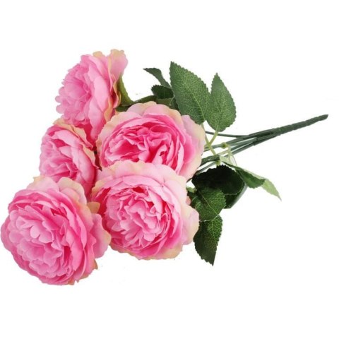 Sztuczne Piwonie w Bukiecie - 7 Sztuk, Kolor Różowy, Wysokość 36cm