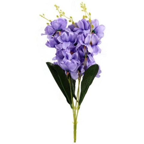 Sztuczne Storczyki w Kolorze Fioletowym - Bukiet 5 Sztuk, Wysokość 58cm