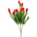 Sztuczny Bukiet 20 Czerwonych Krokusów - Realistyczne Kwiaty Dekoracyjne o Wysokości 35 cm