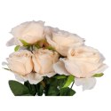 Sztuczny Bukiet 7 Kremowych Róż Wysokość 50cm - Dekoracja Wyglądająca jak Żywe Kwiaty