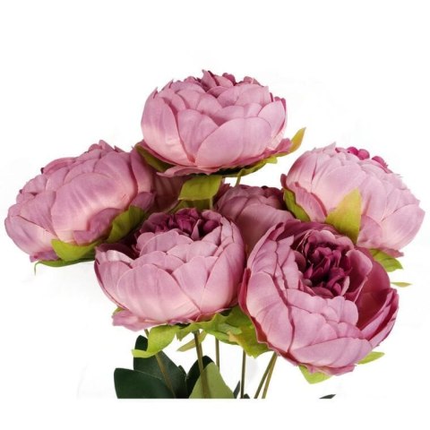 Sztuczny Bukiet 7 Piwonii Fioletowych 48cm - Realistyczne Kwiaty Dekoracyjne