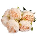Sztuczny Bukiet 7 Piwonii Kremowych 48cm - Dekoracja Realistyczna