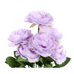 Sztuczny Bukiet 7 Piwonii Wrzosowy 36cm - Dekoracja Wysokiej Jakości