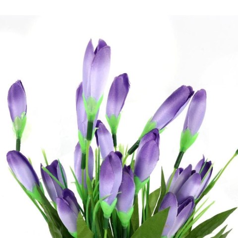 Sztuczny Bukiet Fioletowych Krokusów - 20 sztuk, 35 cm Wysokości