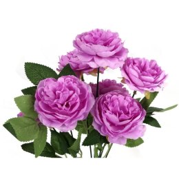Sztuczny Bukiet Fioletowych Piwonii 36cm - Realistyczne Kwiaty Dekoracyjne