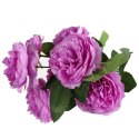 Sztuczny Bukiet Fioletowych Piwonii 36cm - Realistyczne Kwiaty Dekoracyjne