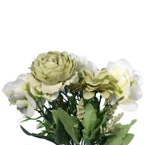 Sztuczny Bukiet Hortensji 7 Kwiatów 32cm - Kolor Zielony