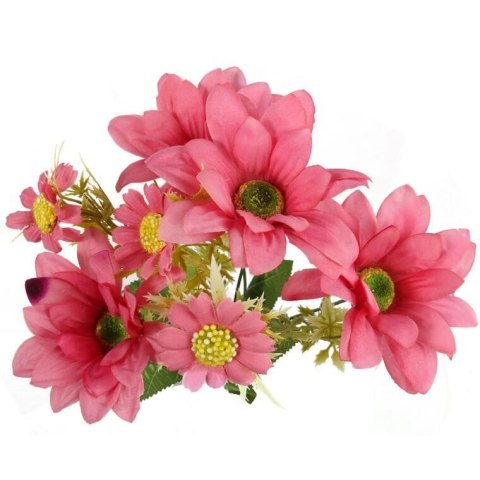 Sztuczny Bukiet Różowych Margaretek 36cm - Wysoka Jakość