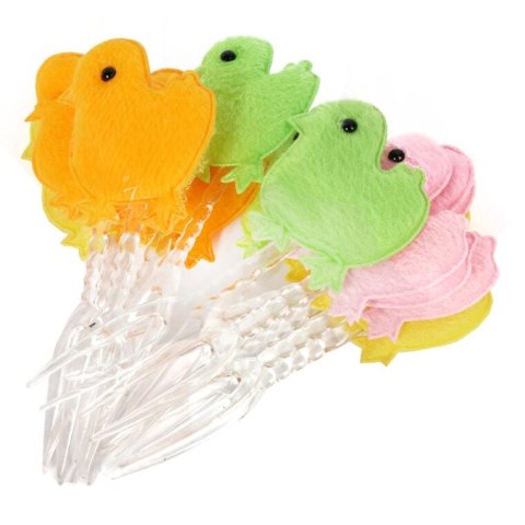 Widelczyki do Zakąsek w Kształcie Kurczaczków - Komplet 12 Sztuk