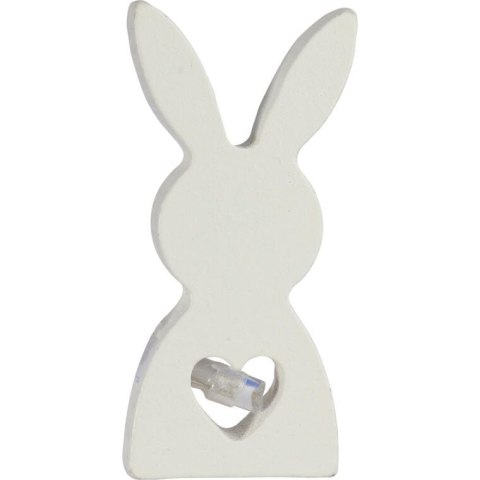 Wielkanocna Girlanda świetlna z Białymi Zającami LED 10 szt. na baterie, ozdoba do domu i ogrodu