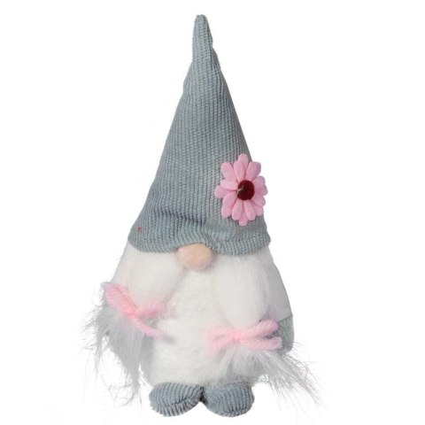 Wiosenny Skrzat z Warkoczykami i Niebieską Czapeczką - Dekoracja Wielkanocna, 17 cm