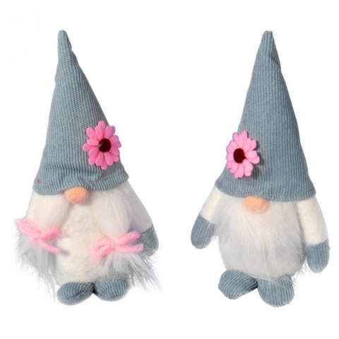 Wiosenny Skrzat z Warkoczykami i Niebieską Czapeczką - Dekoracja Wielkanocna, 17 cm