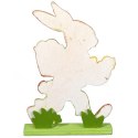 ZAJĄC Z KURCZACZKAMI DEKORACJA DREWNIANA 15CM