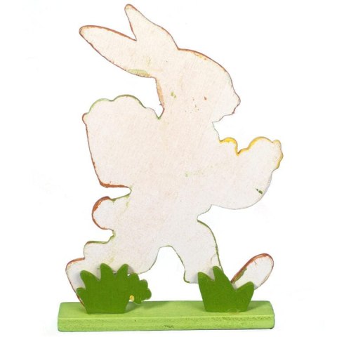 ZAJĄC Z KURCZACZKAMI DEKORACJA DREWNIANA 15CM