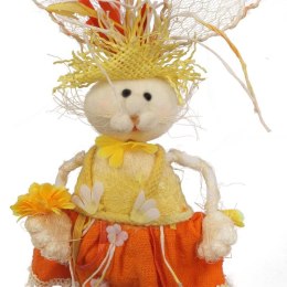 ZAJĄC Z SIZALU DEKORACJA WIELKANOCNA 38CM POMARAŃCZOWY