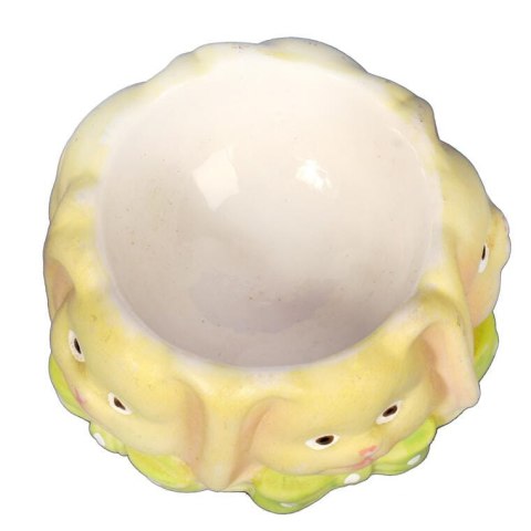 ZAJĄCZKI CERAMICZNA PODSTAWKA KIELISZEK DO JAJKA ŻÓŁTA