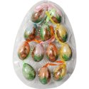 Zestaw Wielkanocnych Jajek Zawieszek z Motywem Zajączka - 12 sztuk, 6 cm