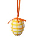 Zestaw świątecznych zawieszek - pomarańczowe jajka wielkanocne, 6 sztuk, 7cm.