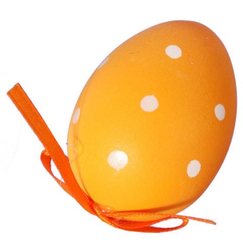 Zestaw świątecznych zawieszek - pomarańczowe jajka wielkanocne, 6 sztuk, 7cm.