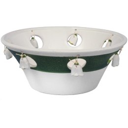 Zielona Ceramiczna Miseczka Wiosenna z Zawieszonymi Kwiatkami