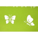 Zielona Serweta Filcowa z Motylkiem - Okrągła Podkładka Wielkanocna Ø35cm