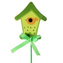 Zielony Drewniany Karmnik dla Ptaków o Wysokości 26 cm