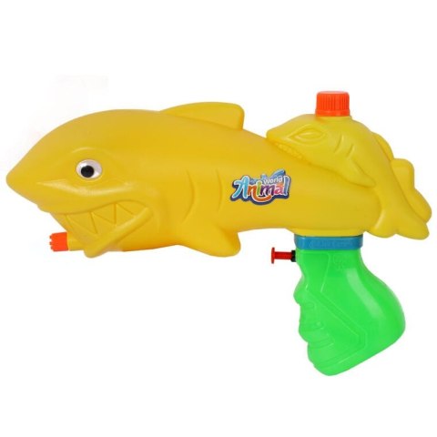 Żółty Pistolet Wodny Rekin 29cm z Odwrotnym Pojemnikiem na Wodę