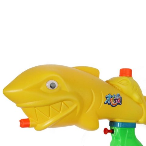 Żółty Pistolet Wodny Rekin 29cm z Odwrotnym Pojemnikiem na Wodę