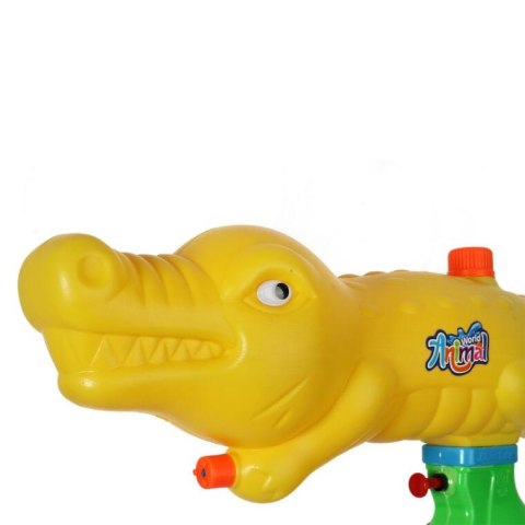 Żółty Pistolet na Wodę z Odwróconym Pojemnikiem i Systemem Ciśnienia, 29cm