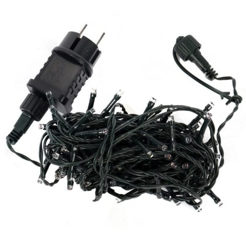 100-Led Lampki Choinkowe z Flash Dodatkiem i Wewnętrznym Gniazdem, Barwa Ciepły Biały, Zasilanie Sieciowe