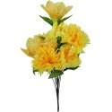 9-Elementowy Bukiet z Żółtymi Chryzantemami, Amarylisami i Liliami - Dekoracja Wysokiej Jakości