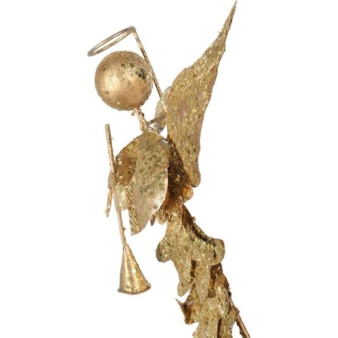 ANIOŁ Z TRĄBKĄ 26CM METALOPLASTYKA ZŁOCONA