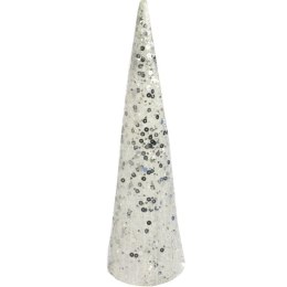 BIAŁA SIZALOWA CHOINKA-STOŻEK 40 CM - DEKORACJA ŚWIĄTECZNA