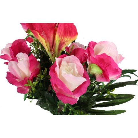 BUKIET 10 KWIATÓW MIX AMARYLIS RÓŻA KOLOR RÓŻOWY