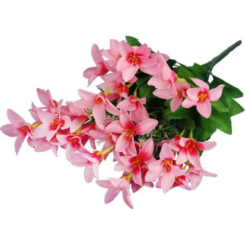 BUKIET 13 GAŁĄZEK Z CLEMATISAMI KOLOR RÓŻOWY