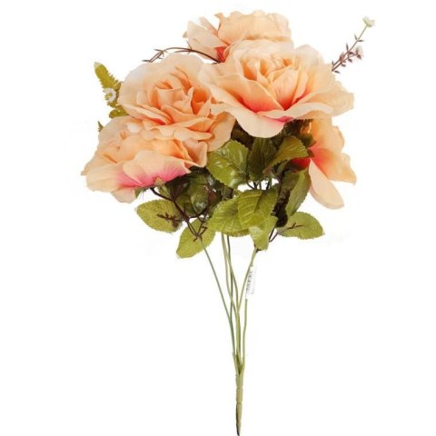 BUKIET 6 SZTUCZNYCH RÓŻ W KOLORZE KREMOWYM O WYSOKOŚCI 48 CM