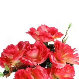 BUKIET 7 RÓŻ KWIAT SZTUCZNY RÓŻOWY 70 CM