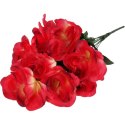 BUKIET 8 RÓŻ Z BUKSZPANEM KOLOR CZERWONY